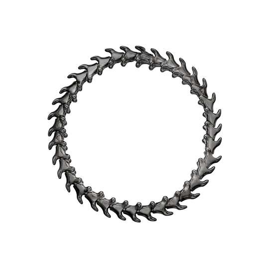 SILVER BLACK RHODIUM SERPENTS TRACE SLIM BRACELET