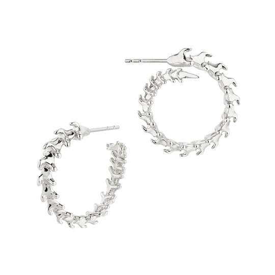 SILVER SERPENTS TRACE MINI HOOP EARRINGS