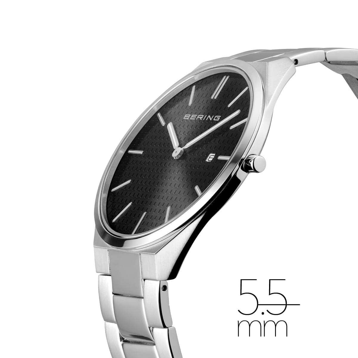 Bering Ultra Slim polished/brushed silver