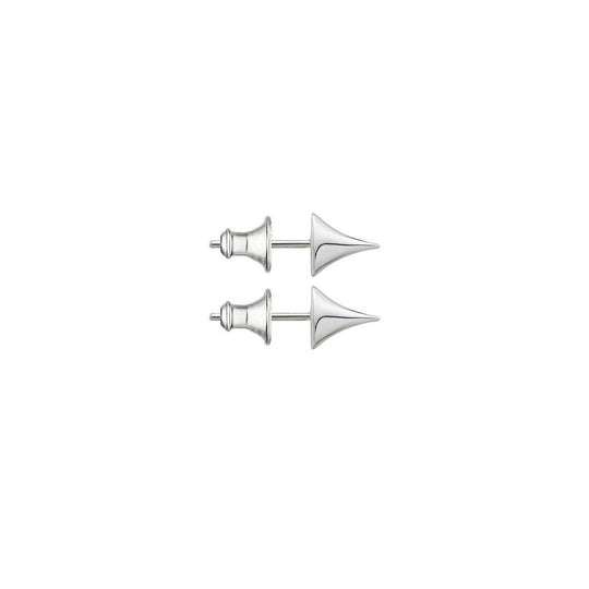 SILVER ROSE THORN STUD EARRINGS