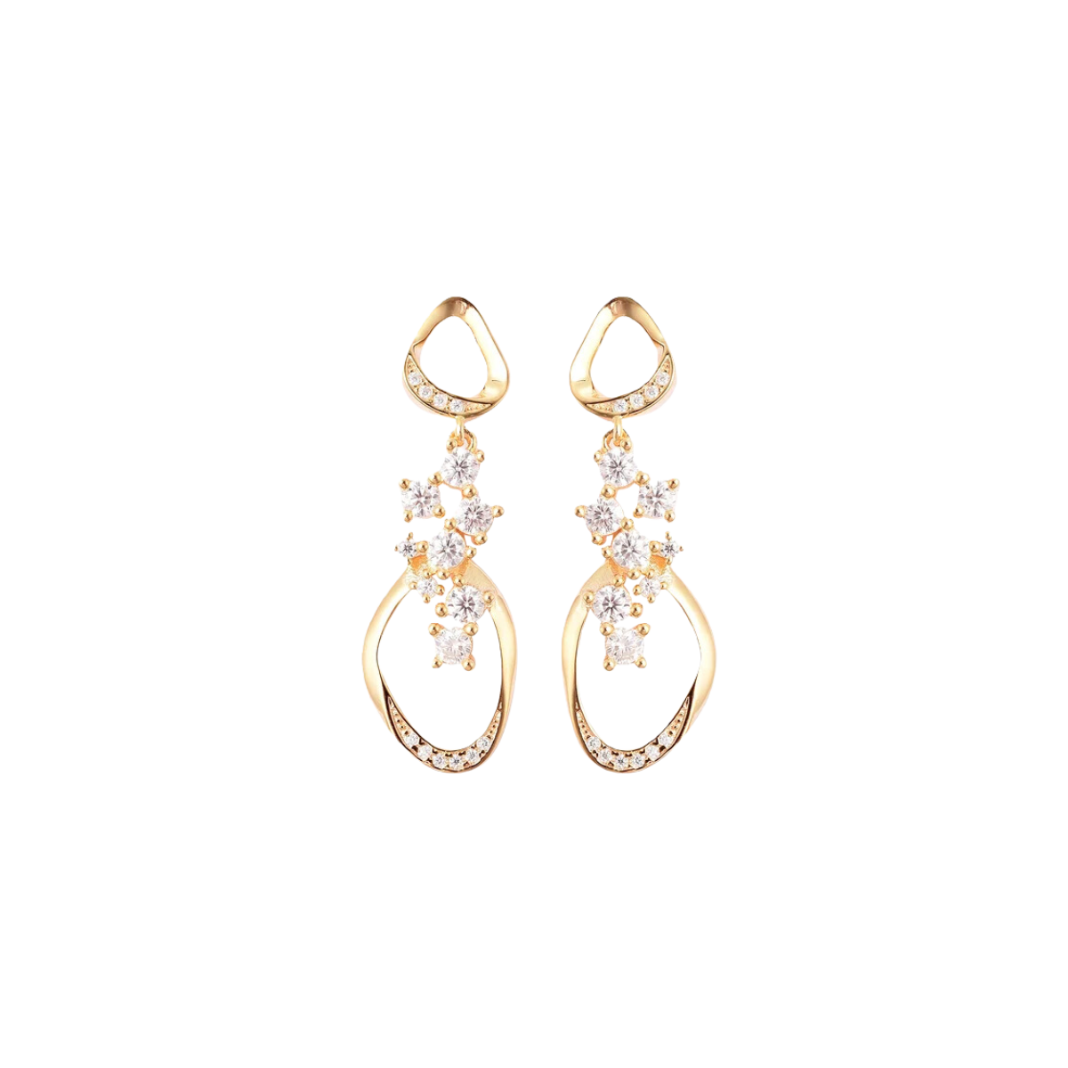 Volcan Earrings with White Topaz