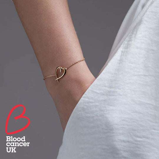 YELLOW GOLD VERMEIL HOOKED HEART BRACELET