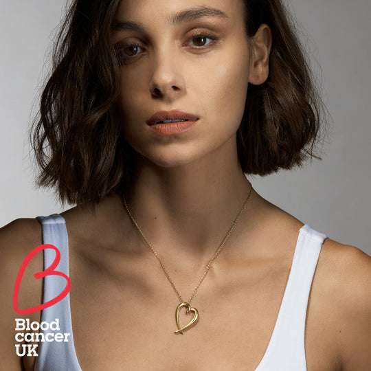 YELLOW GOLD VERMEIL HOOKED HEART PENDANT