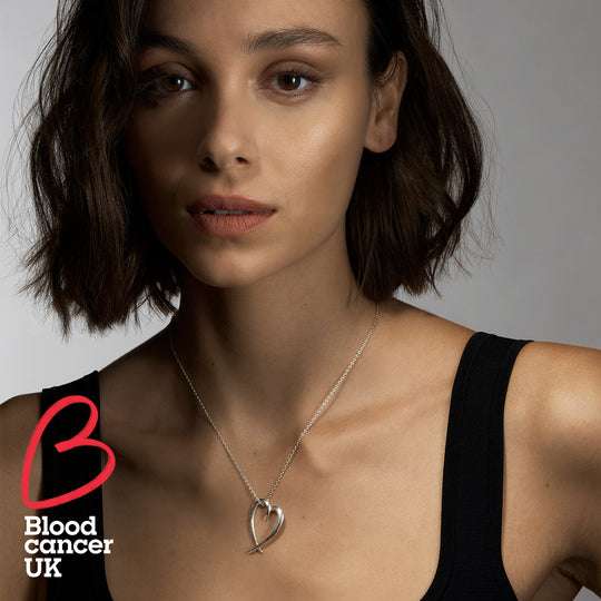 SILVER HOOKED HEART PENDANT