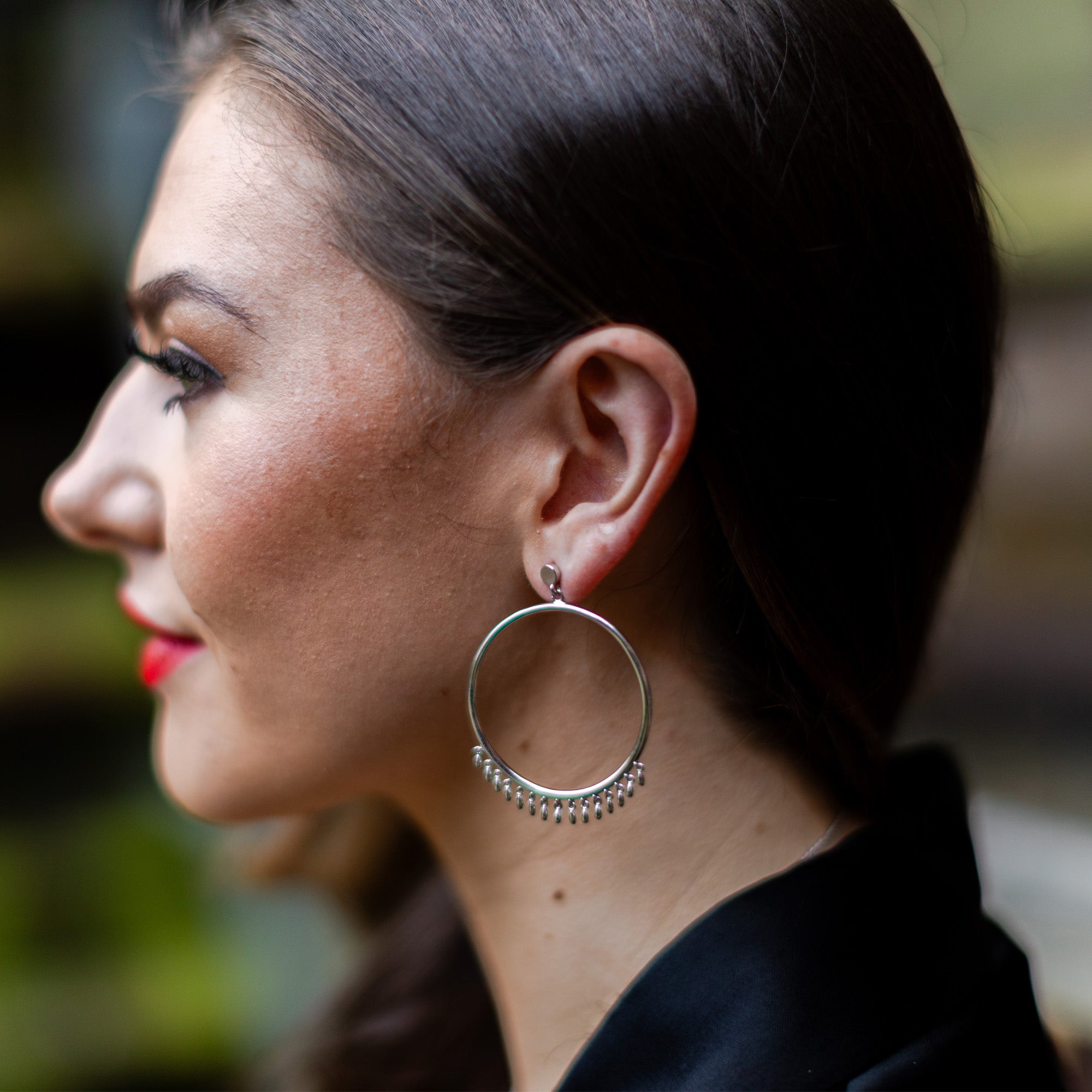 Waterfall Circle Earrings