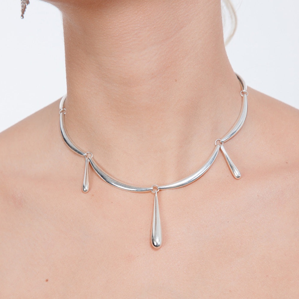 Waterfall Choker Necklace 14/18"