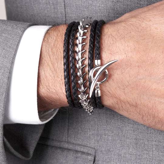 SILVER SERPENTS TRACE SLIM BRACELET