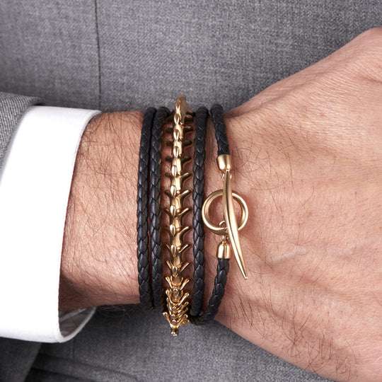 YELLOW GOLD VERMEIL SERPENTS TRACE SLIM BRACELET