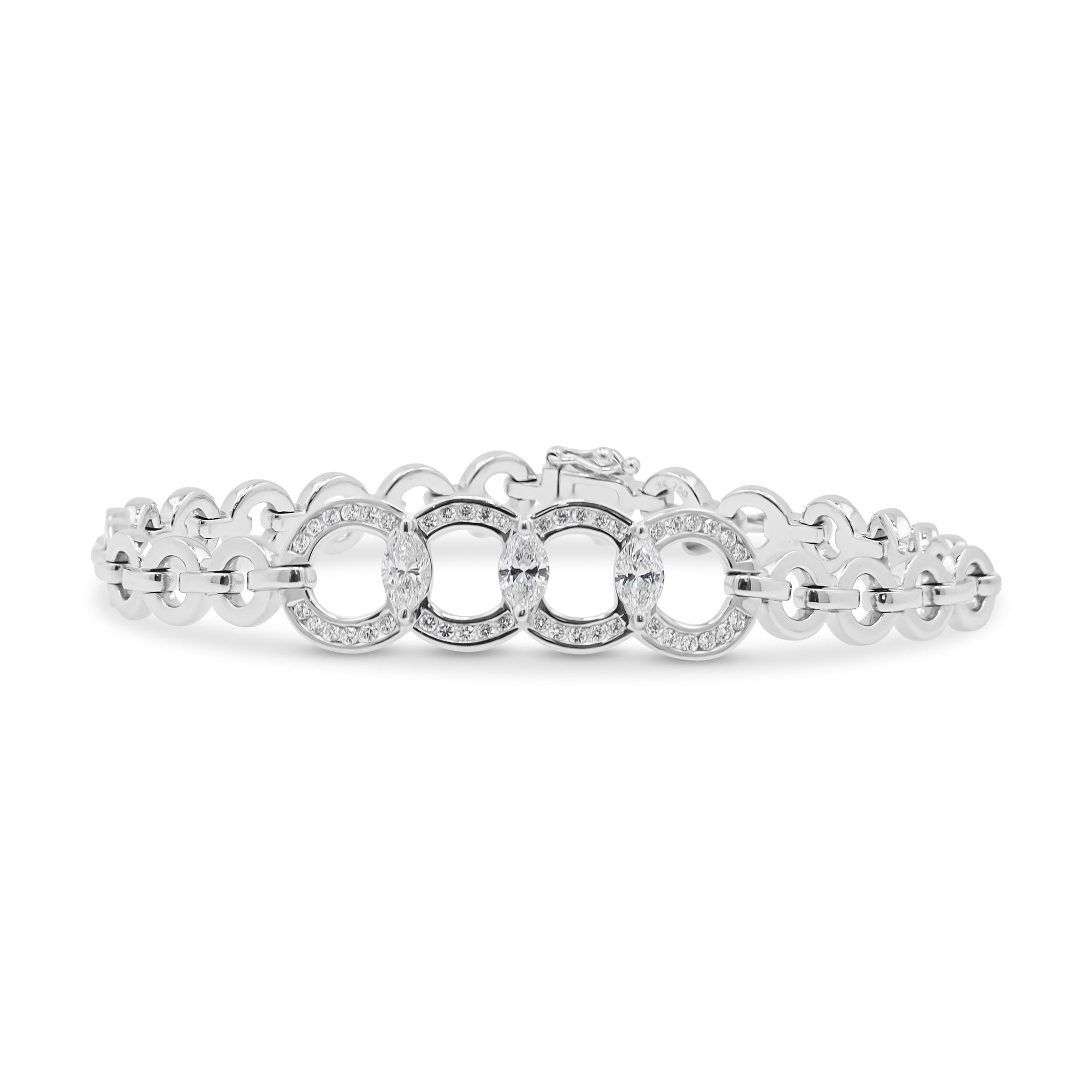 18ct White Gold Diamond Bracelet