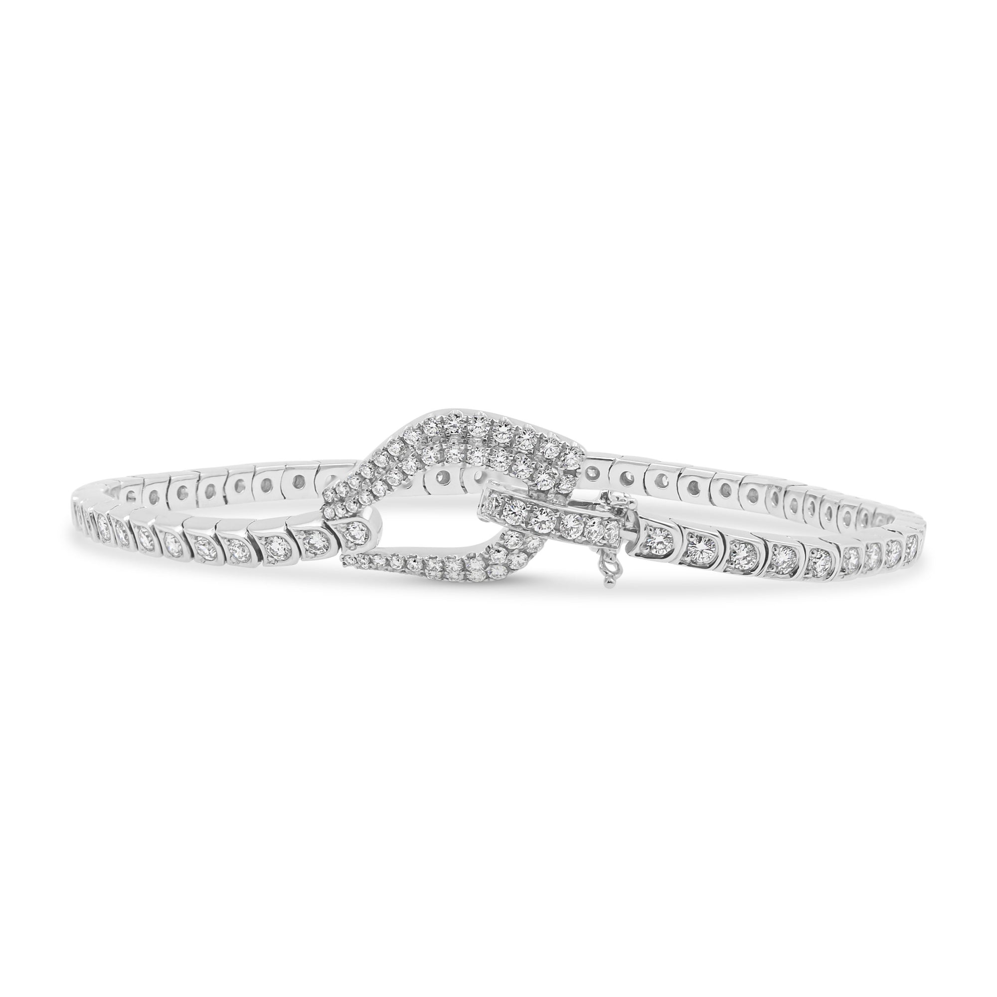 18ct White Gold Diamond Bracelet