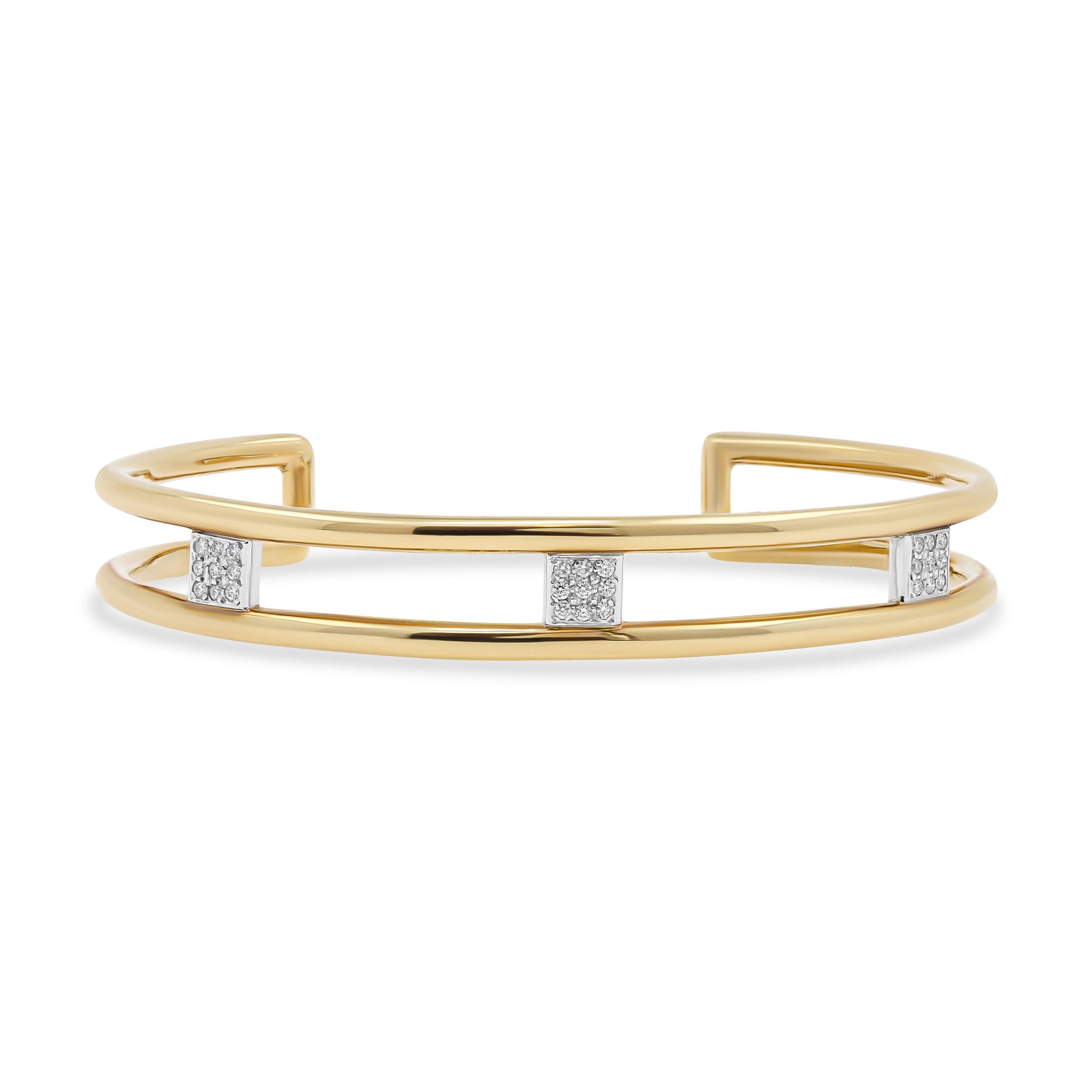 18ct Yellow Gold Diamond Bangle