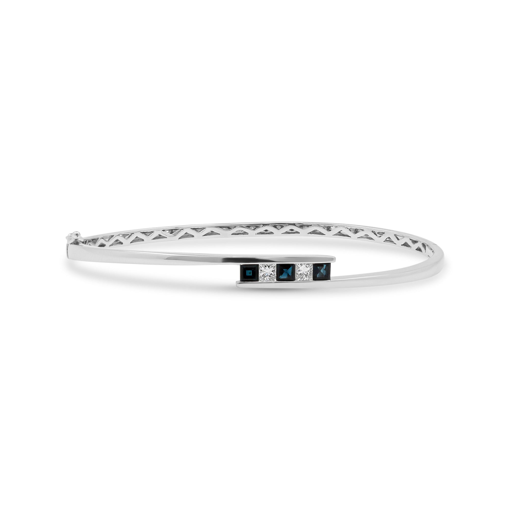 18ct White Gold Sapphire and Diamond Bracelet