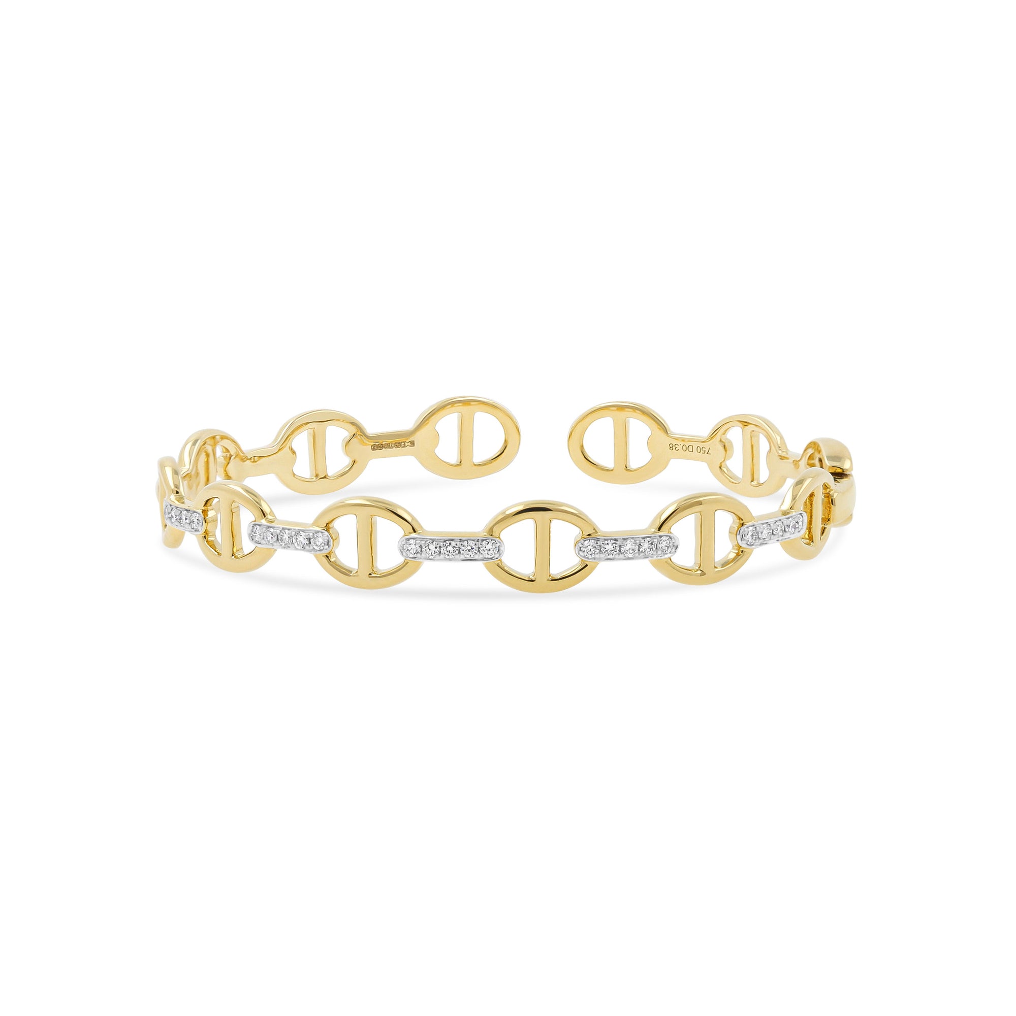 18ct Yellow Gold Diamond Bangle