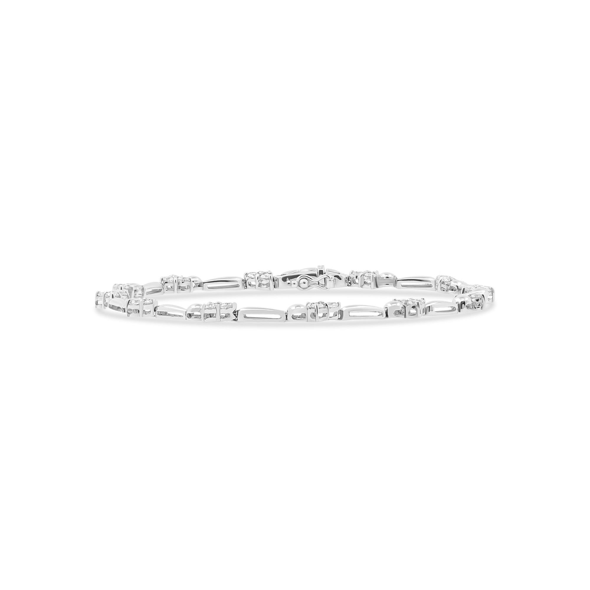 18ct White Gold Diamond Bracelet