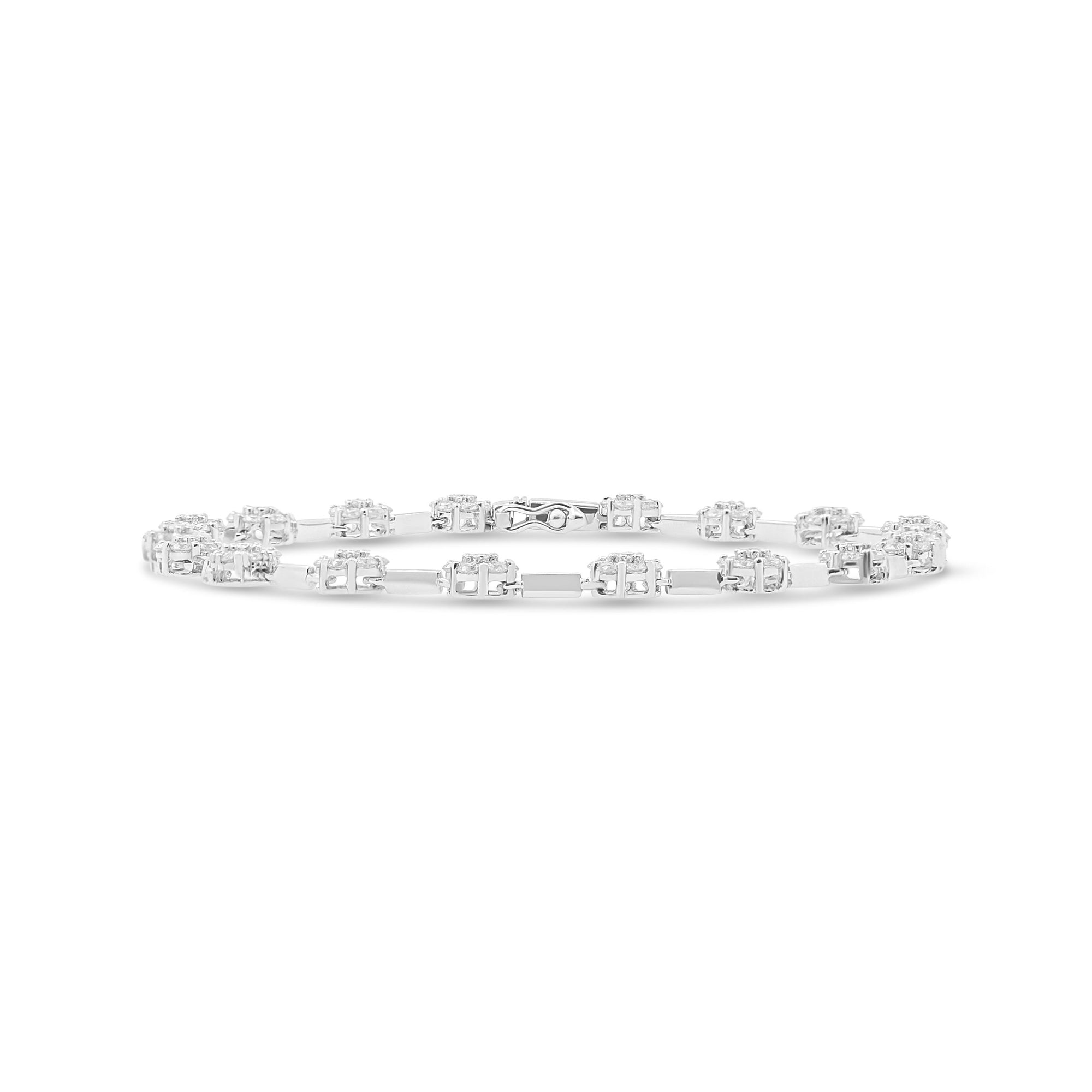 18ct White Gold Diamond Bracelet