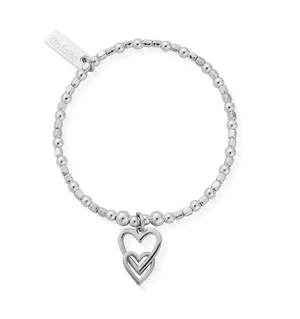Chlobo Children’s Mini Cube Interlocking Love Heart Bracelet