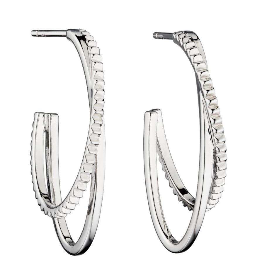 Textured Double Hoop Earrings