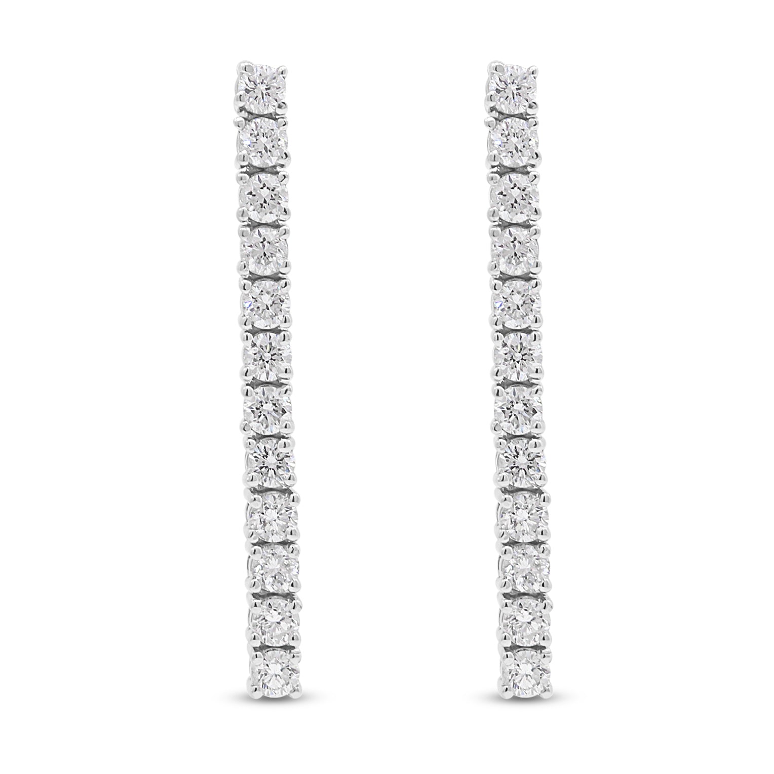 18ct White Gold Diamond Drop Earrings
