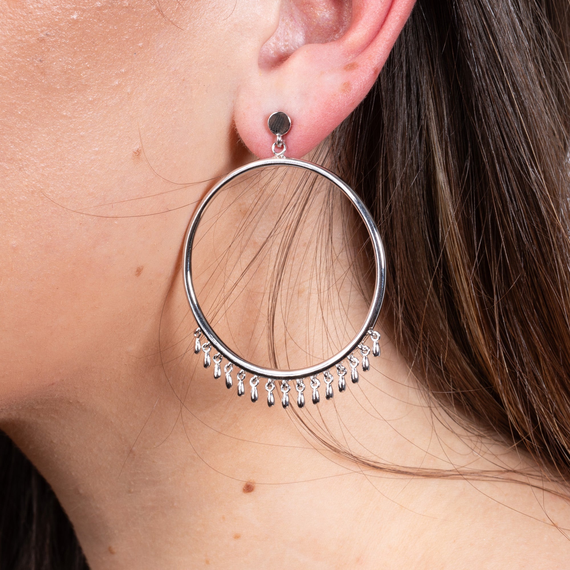 Waterfall Circle Earrings