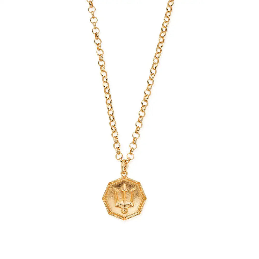 Men's Belcher Chain Trident Necklace