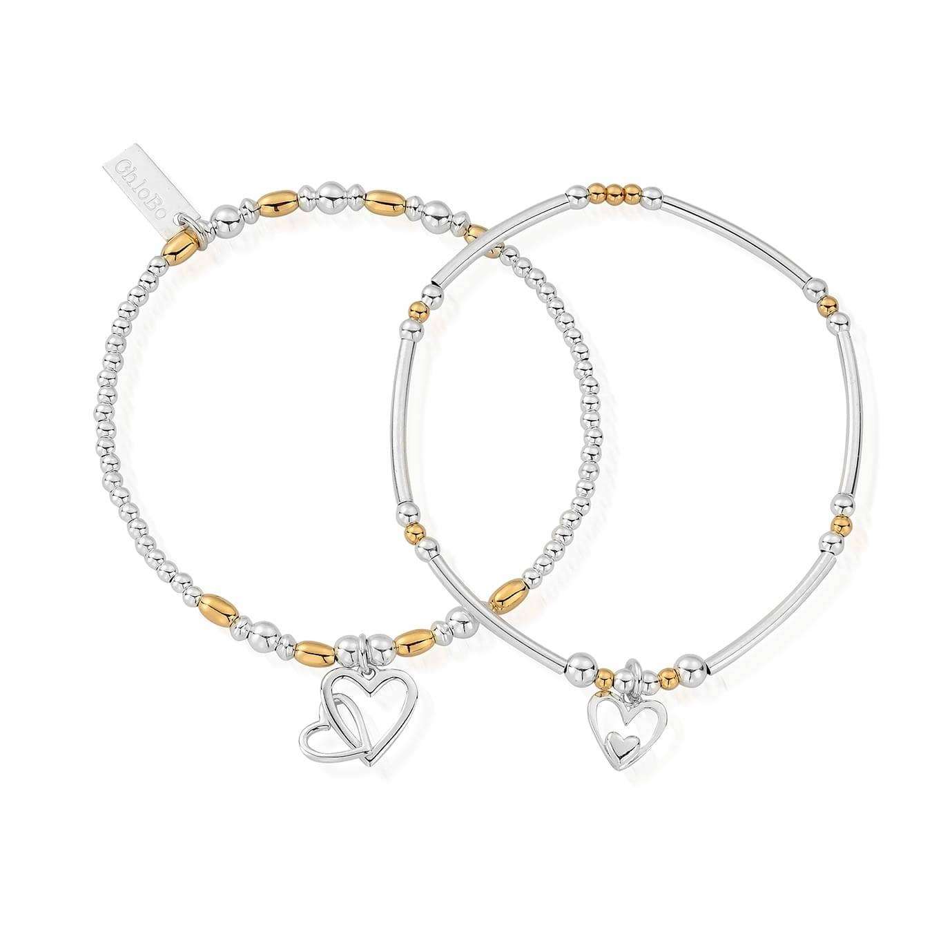Chlobo Rose and Silver Double Devotion Set of 2