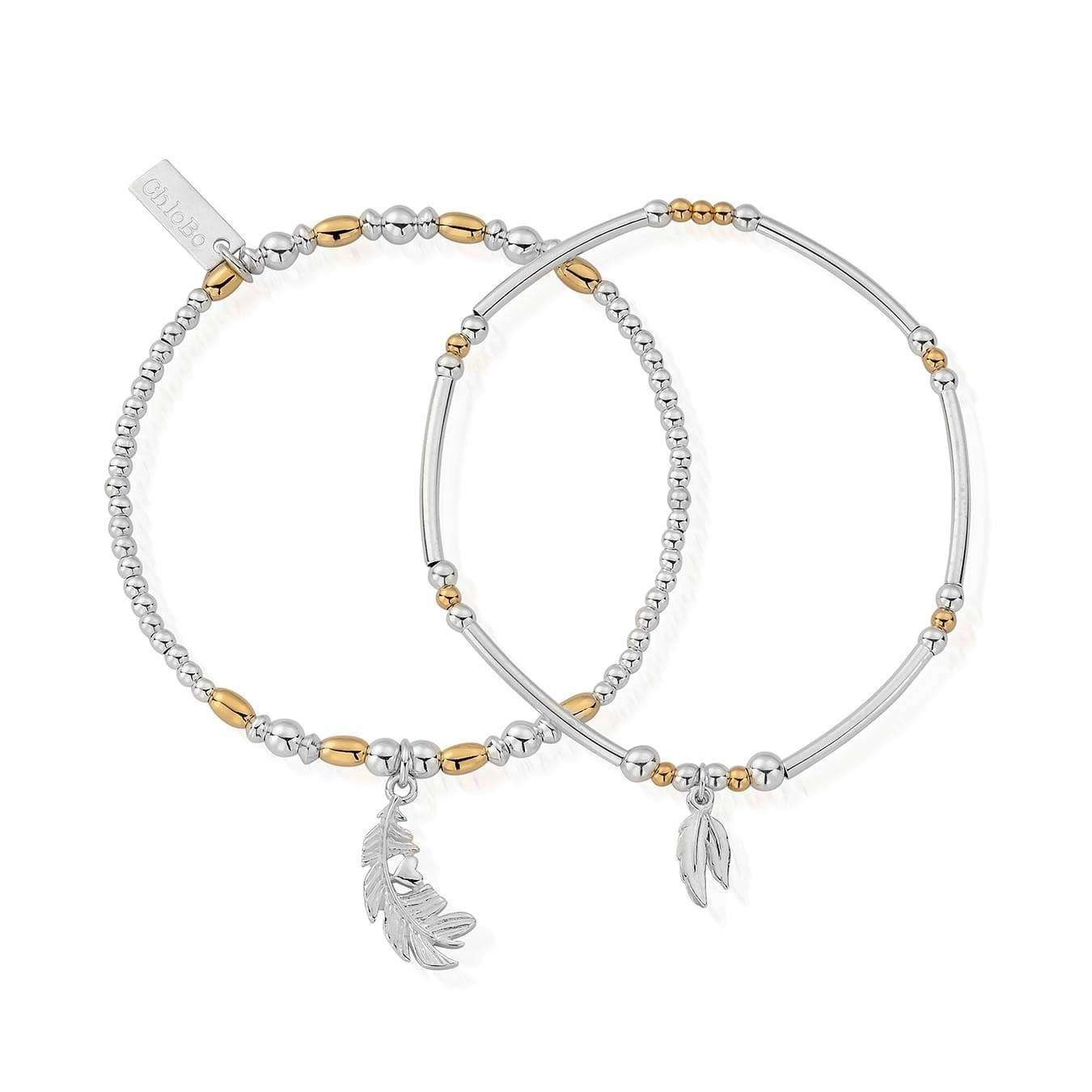 Chlobo Gold and Silver Strength and Courage Set of 2