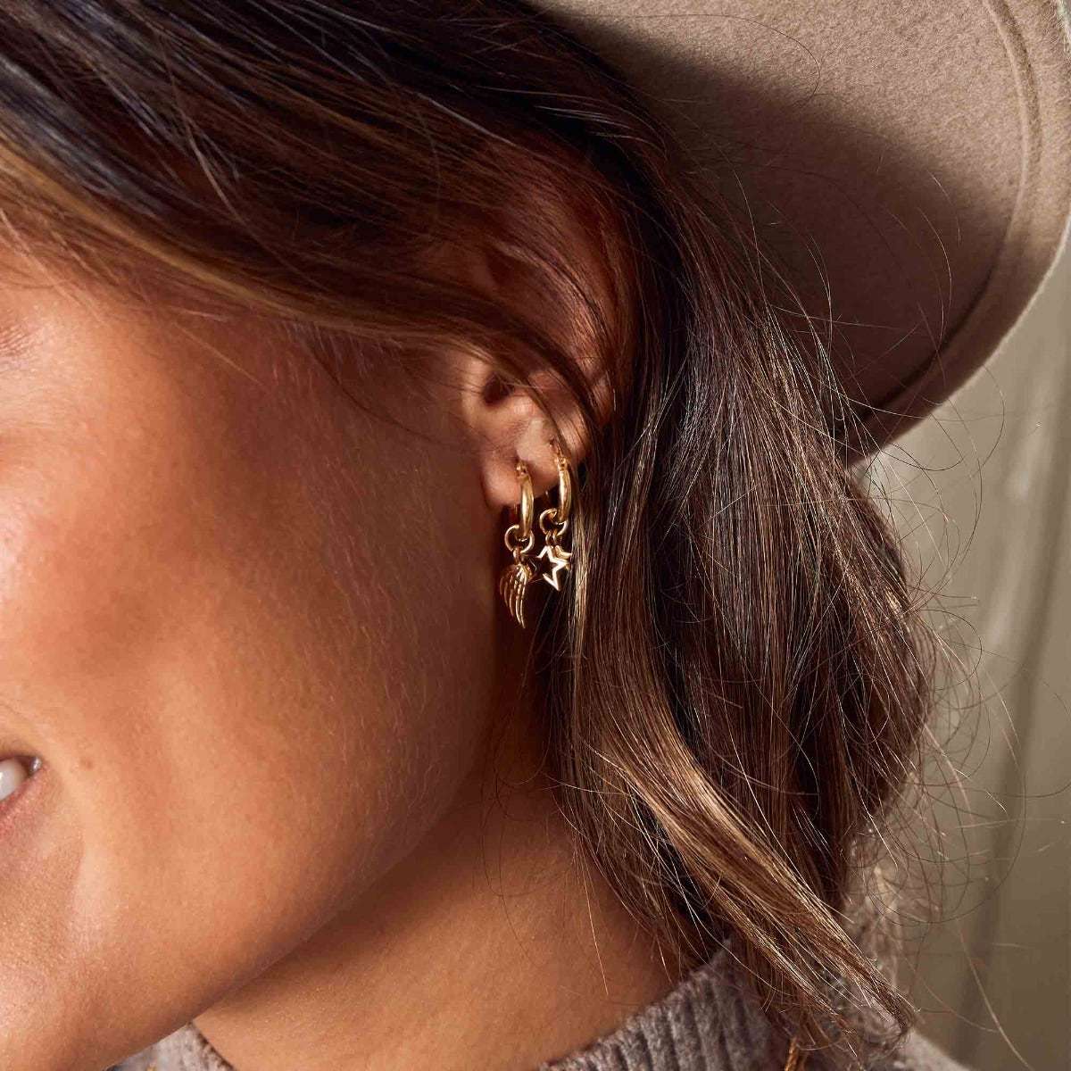 Chlobo Double Star Small Hoops