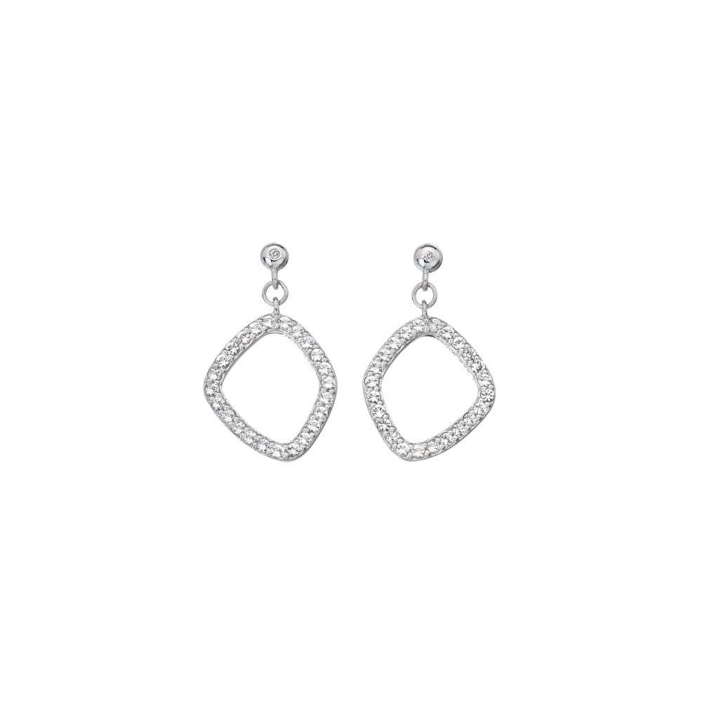 Hot Diamonds Behold White Topaz Statement Earrings