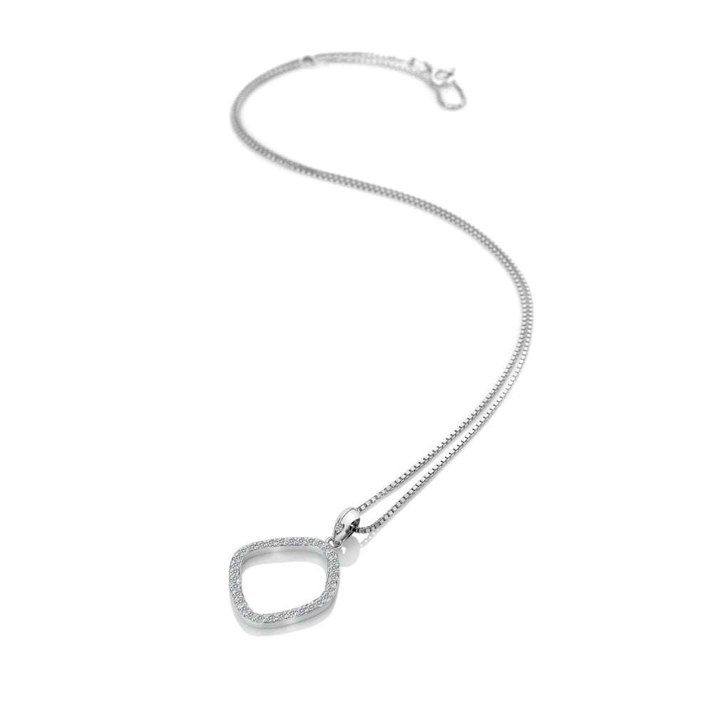 Hot Diamonds Behold White Topaz Statement Pendant - Large