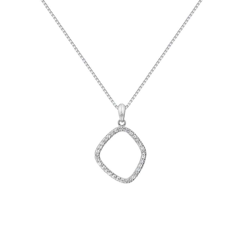 Hot Diamonds Behold White Topaz Statement Pendant - Large