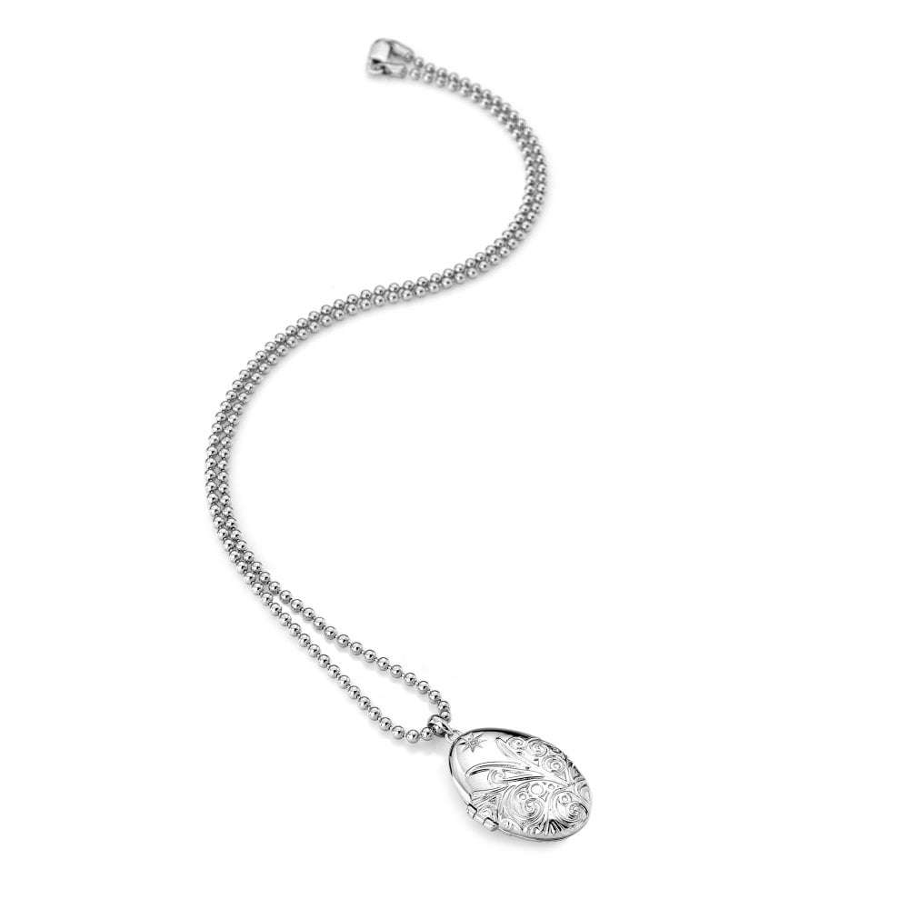 Hot Diamonds Engraved Oval Locket