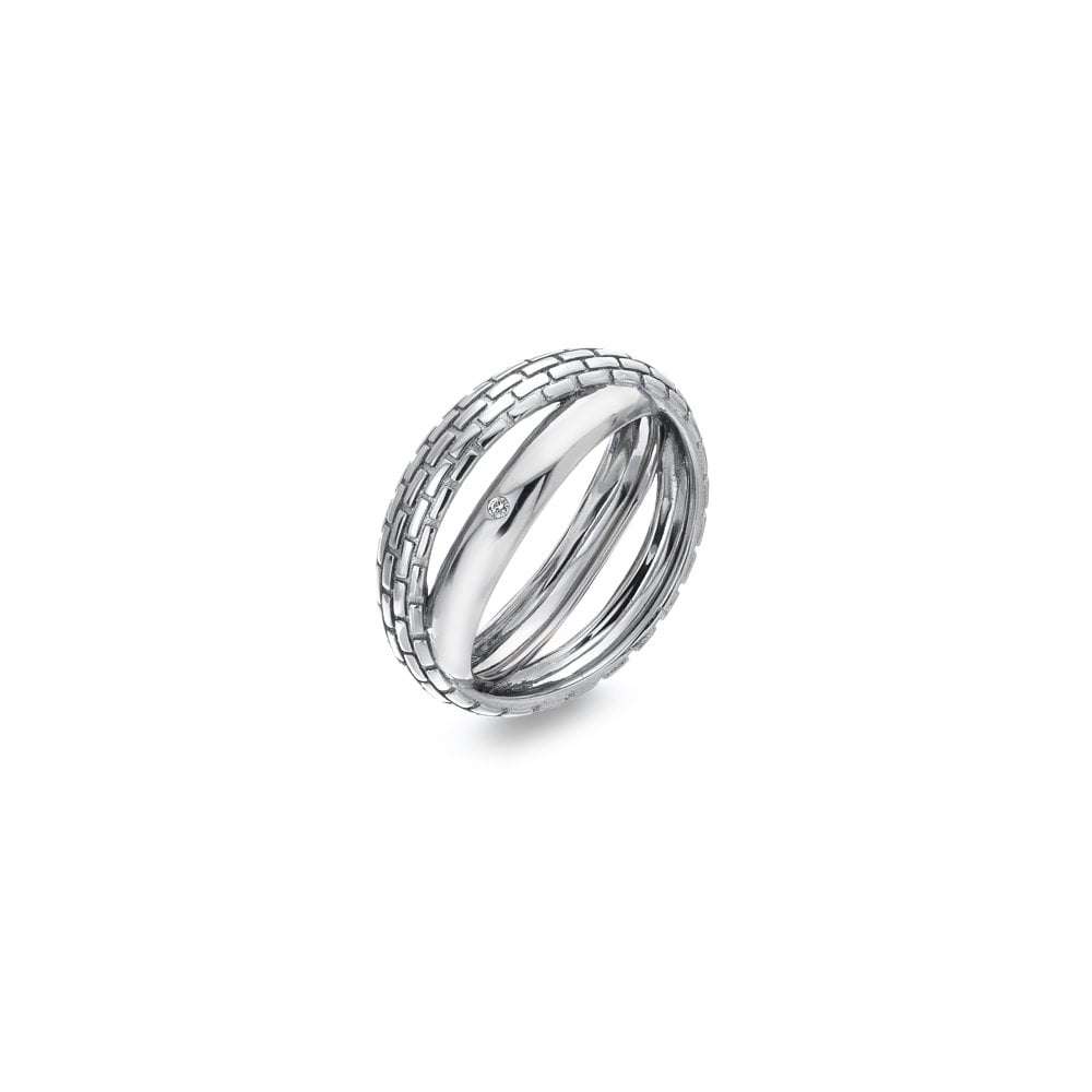 Hot Diamonds Woven Interlocking Ring