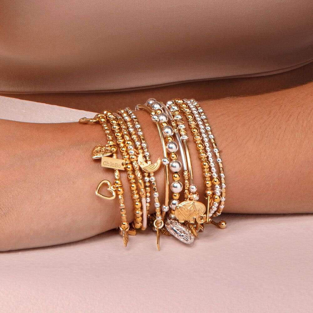 Chlobo Gold and Silver Luna Moon Bracelet