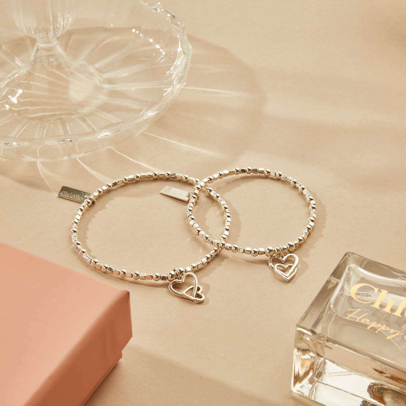 Chlobo Children’s Mini Cube Interlocking Love Heart Bracelet