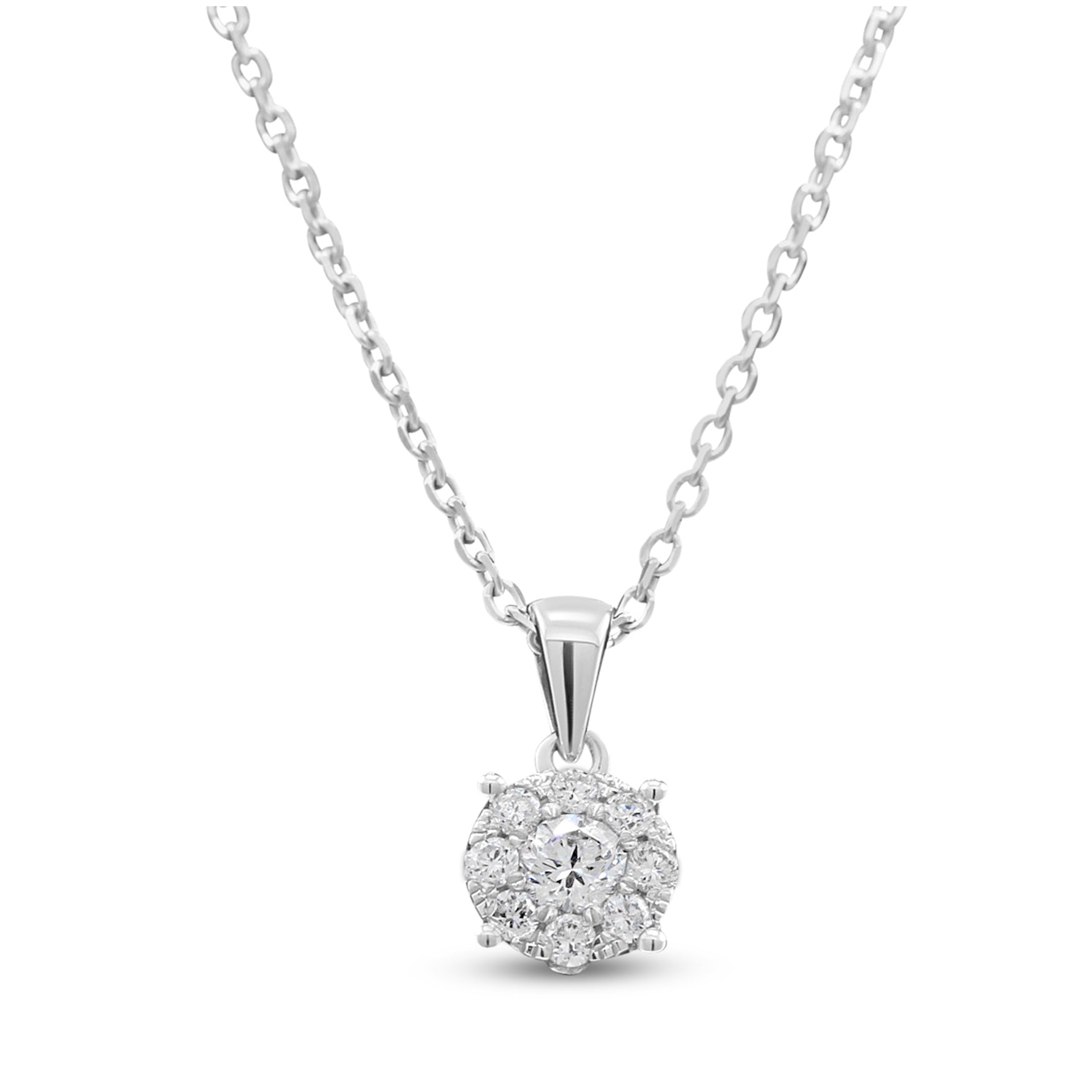 18ct White Gold Diamond Pendant