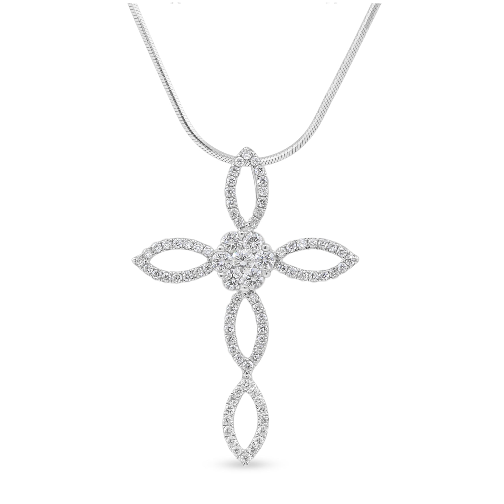 18ct White Gold Diamond Pendant