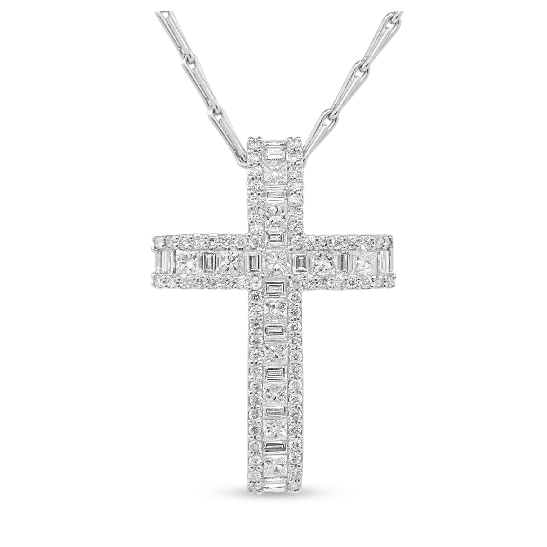 Platinum Diamond Cross Pendant