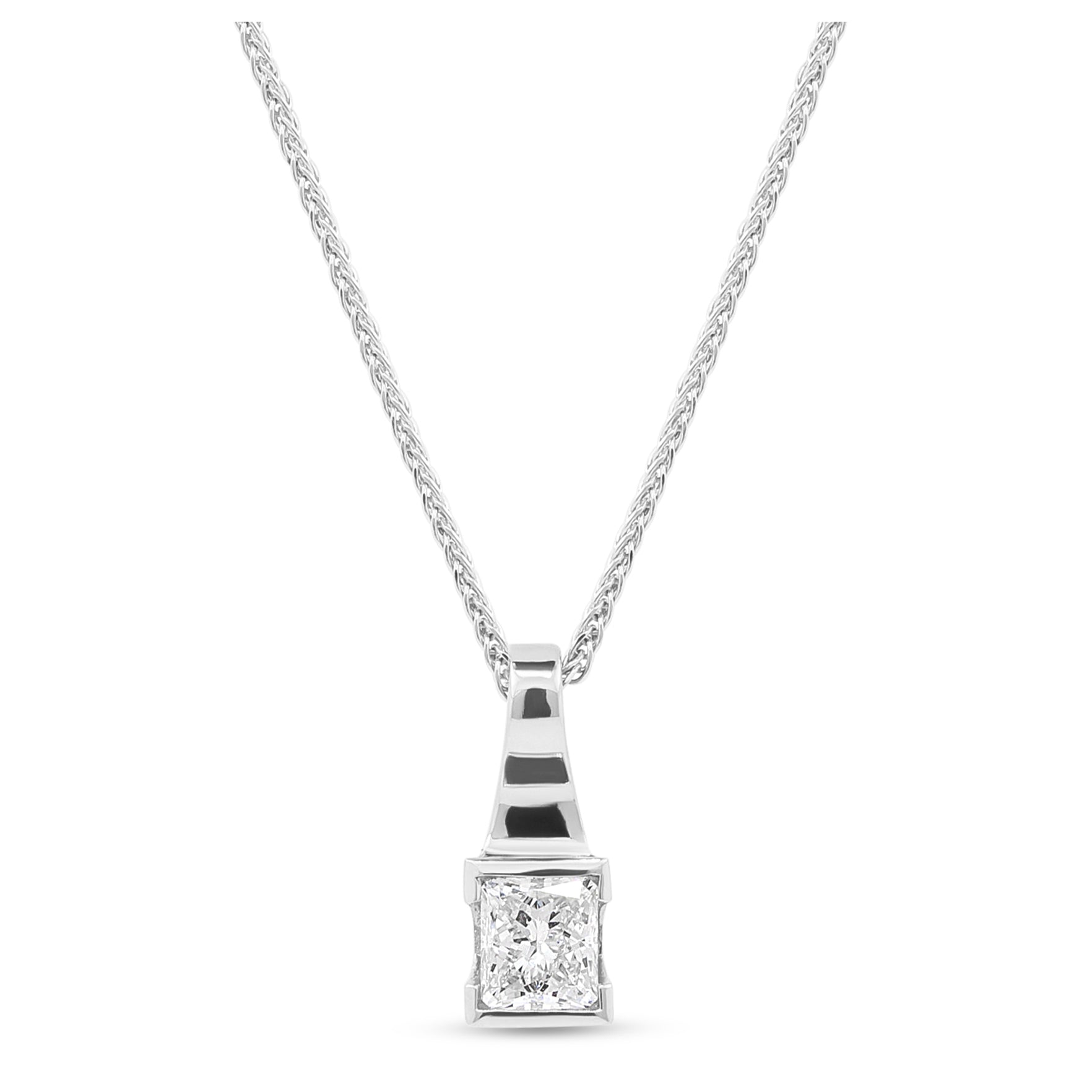 18ct White Gold Diamond Pendant