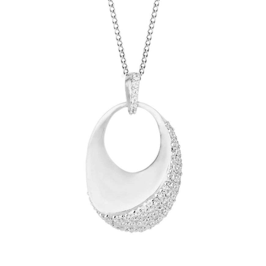 Knife Edge Pendant with CZ Wave