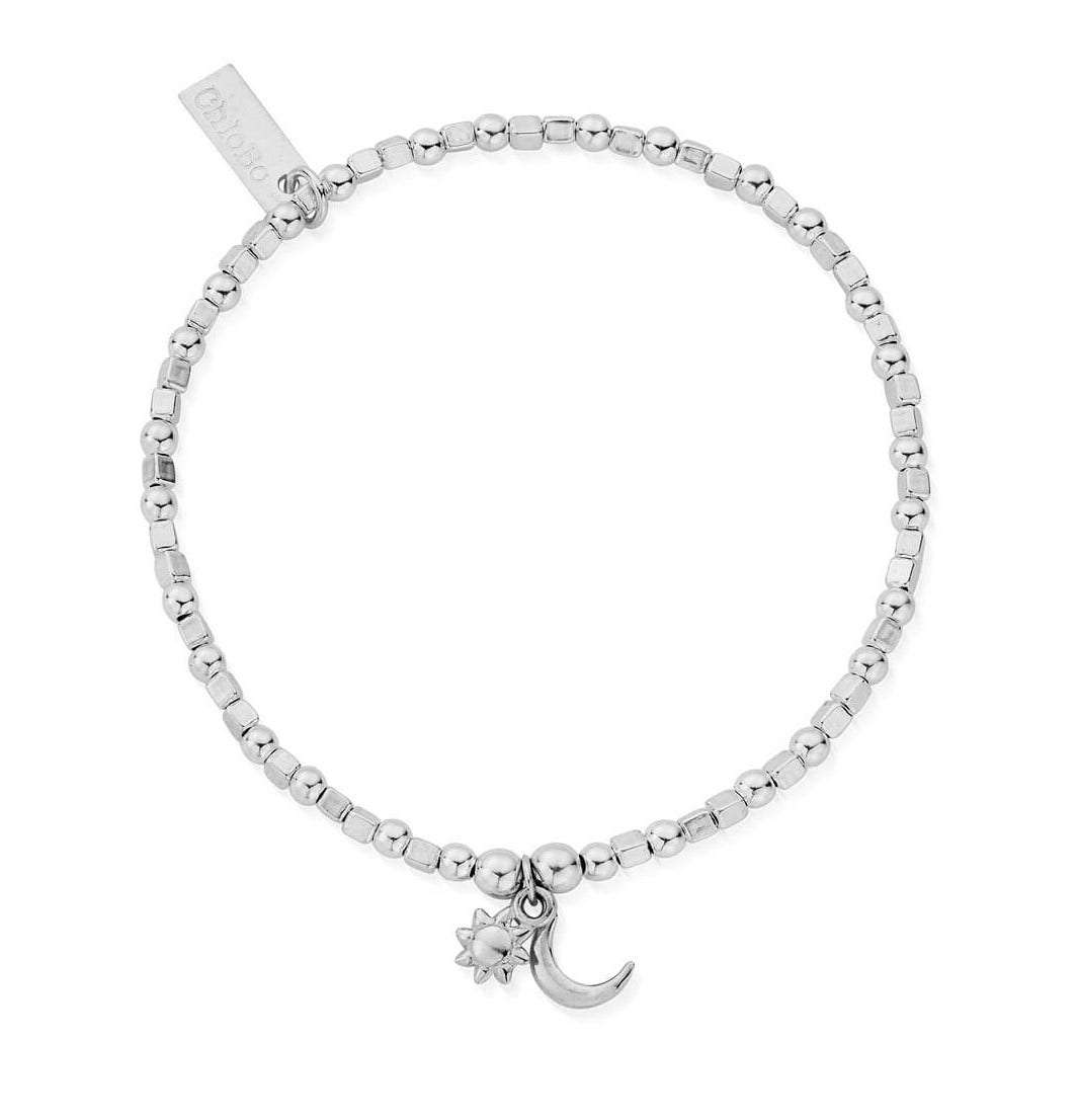 Chlobo Mini Cube Dainty Moon and Sun Bracelet