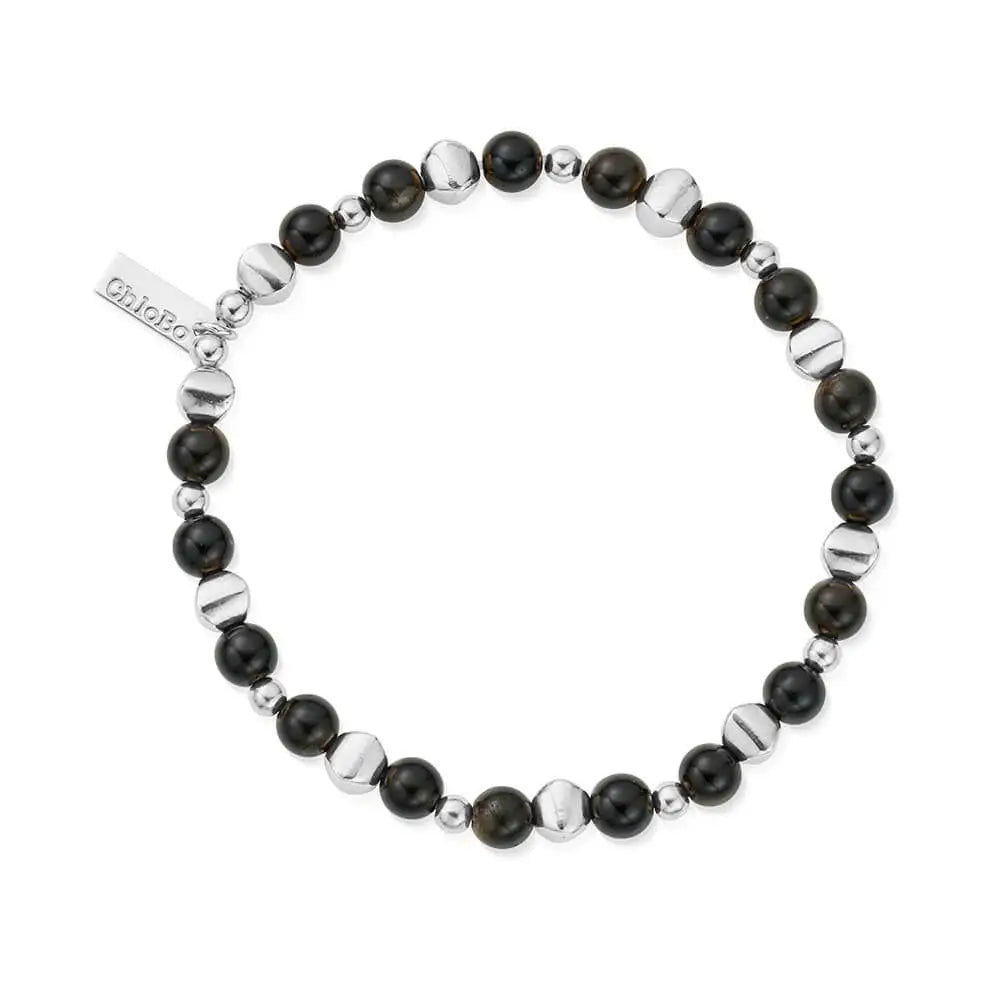 Men's Golden Obsidian Bullet Bracele
