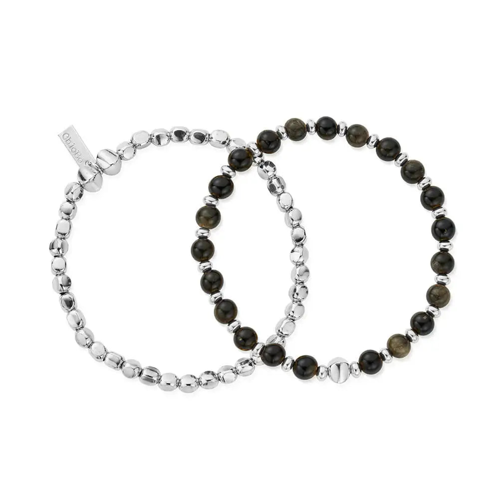 Men's Golden Obsidian Style Set Of 2