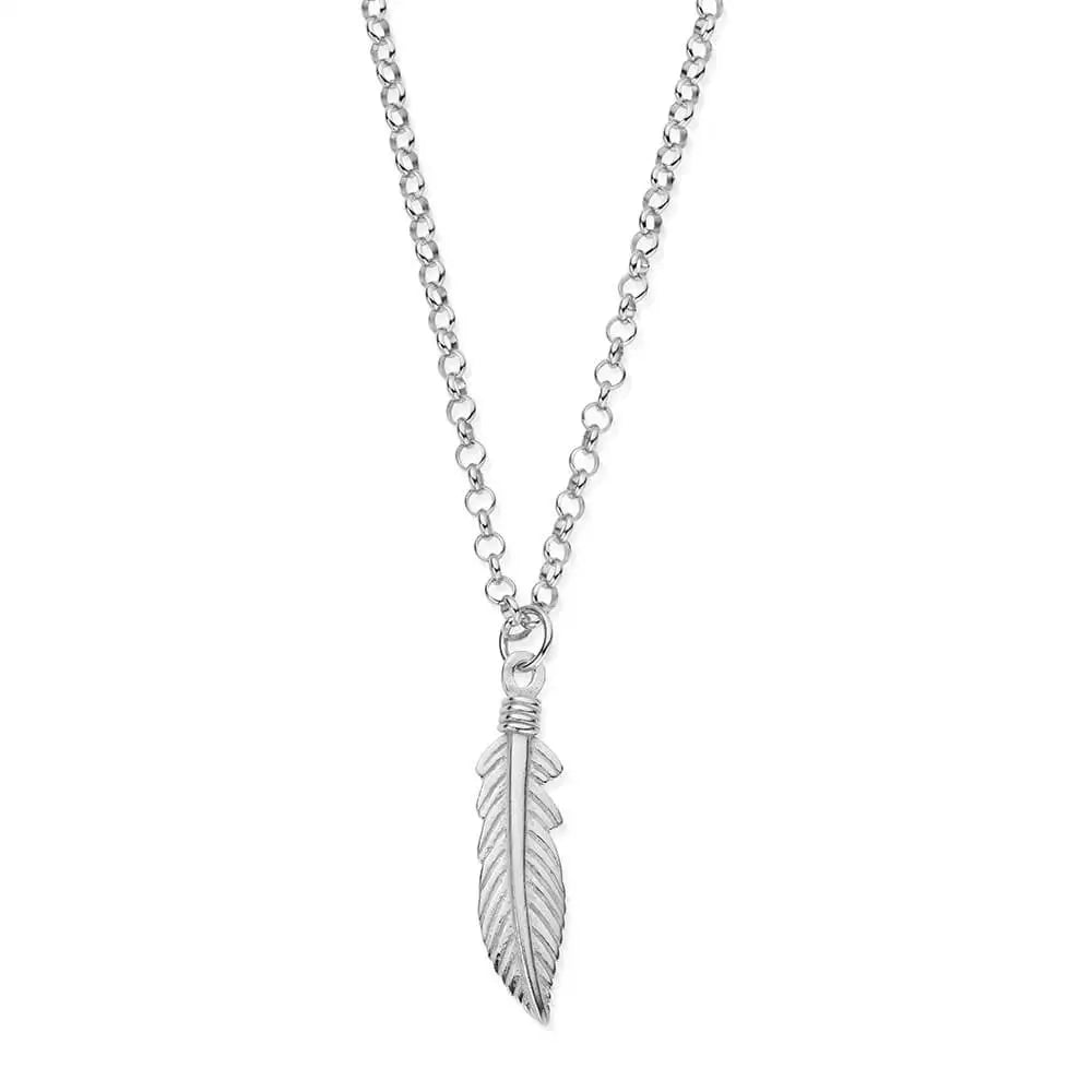 Men's Belcher Chain Feather Necklace