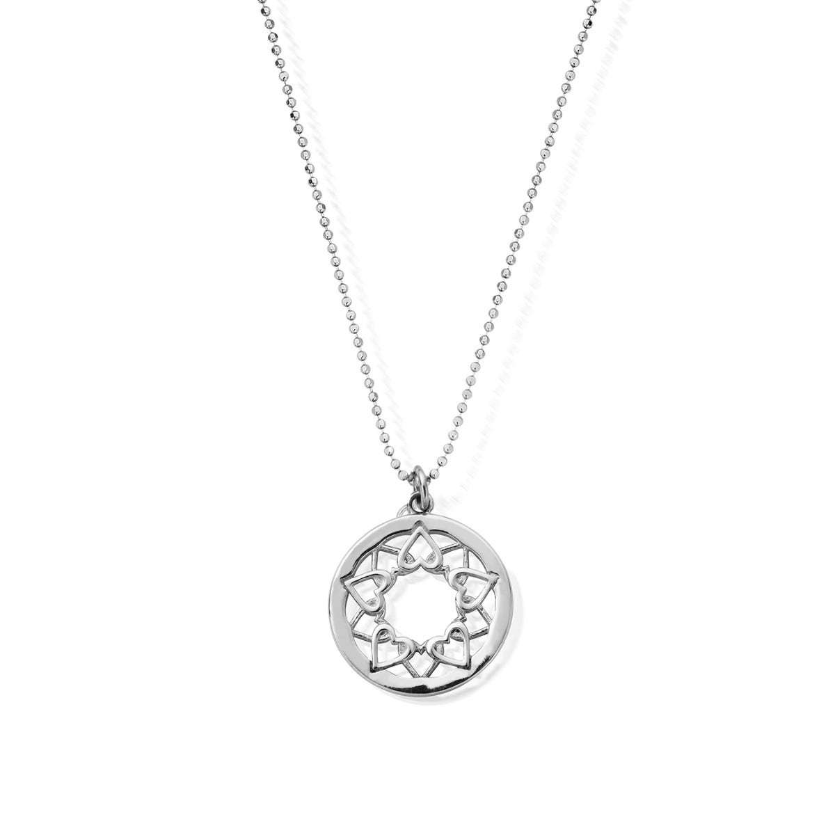 Chlobo Diamond Cut Chain With Heart Mandala Pendant