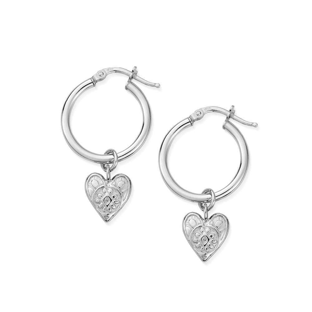 Chlobo Patterned Heart Hoops