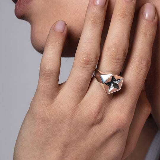 SILVER STAR RING