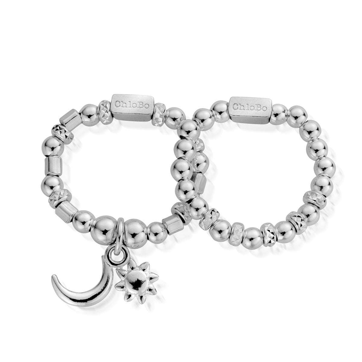 Chlobo Moon and Sun Set of 2 Rings Medium