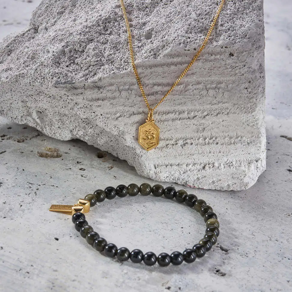 Men's Golden Obsidian Bracelet