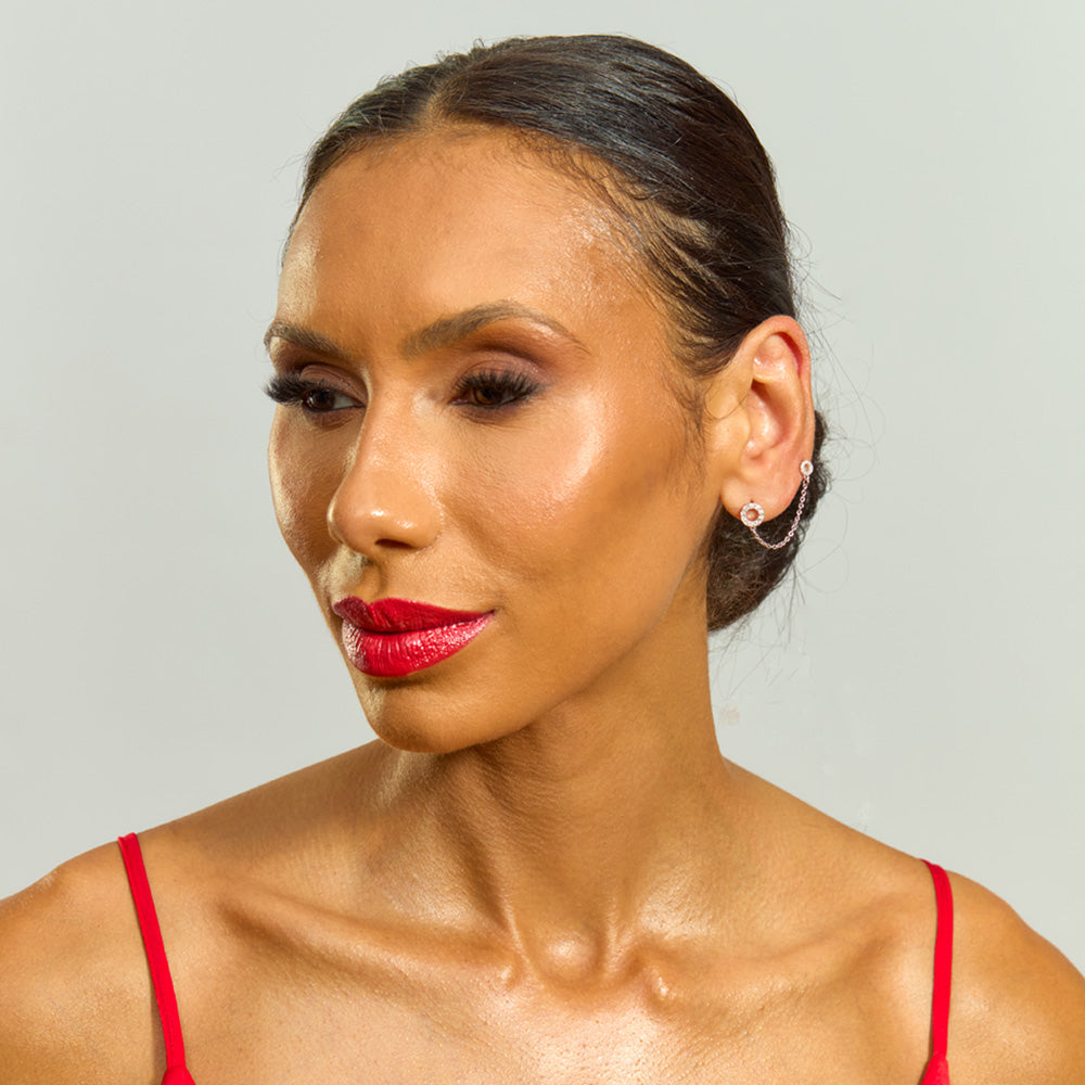 Halo Double Post Earring