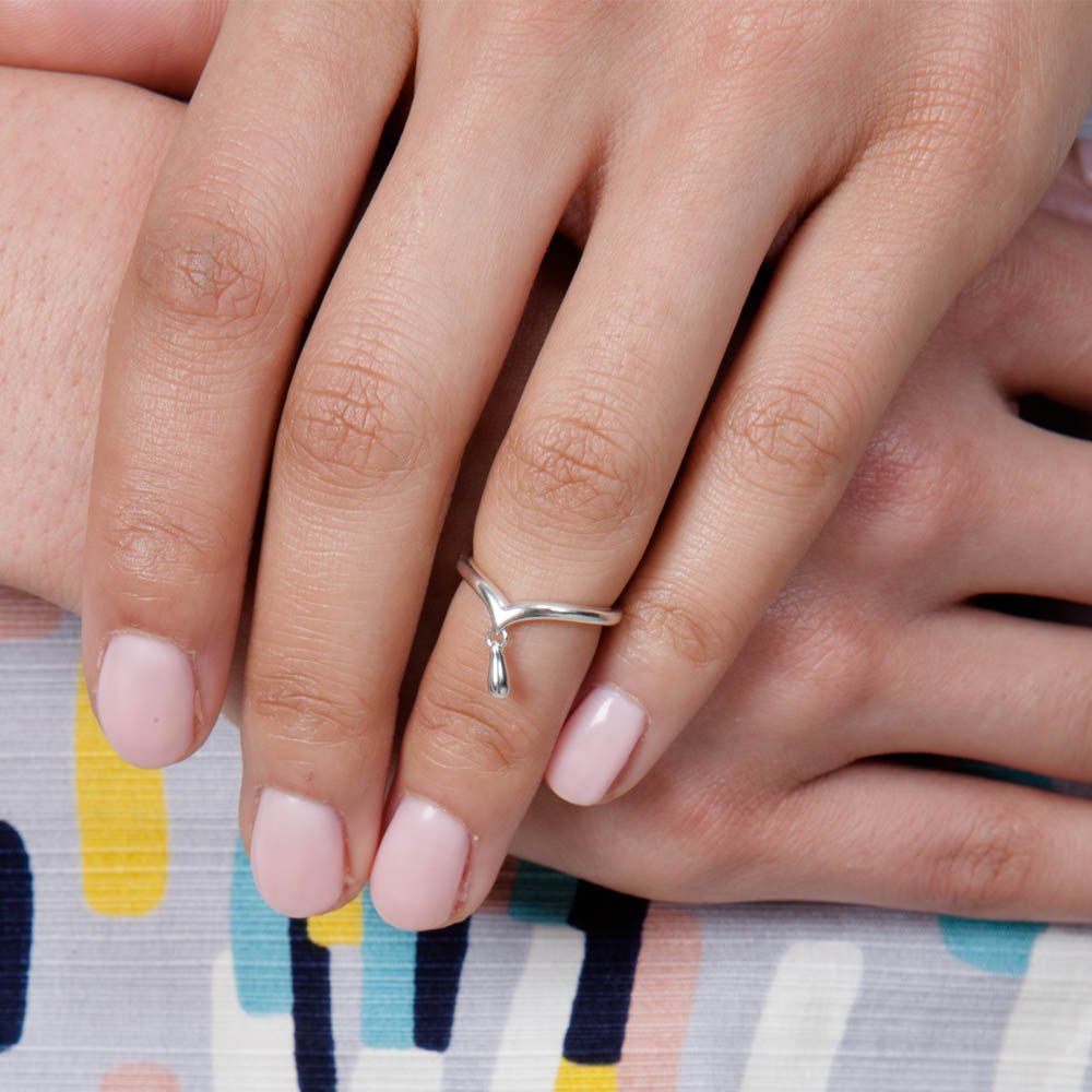 Midi Drip Ring in Rose Gold Vermeil
